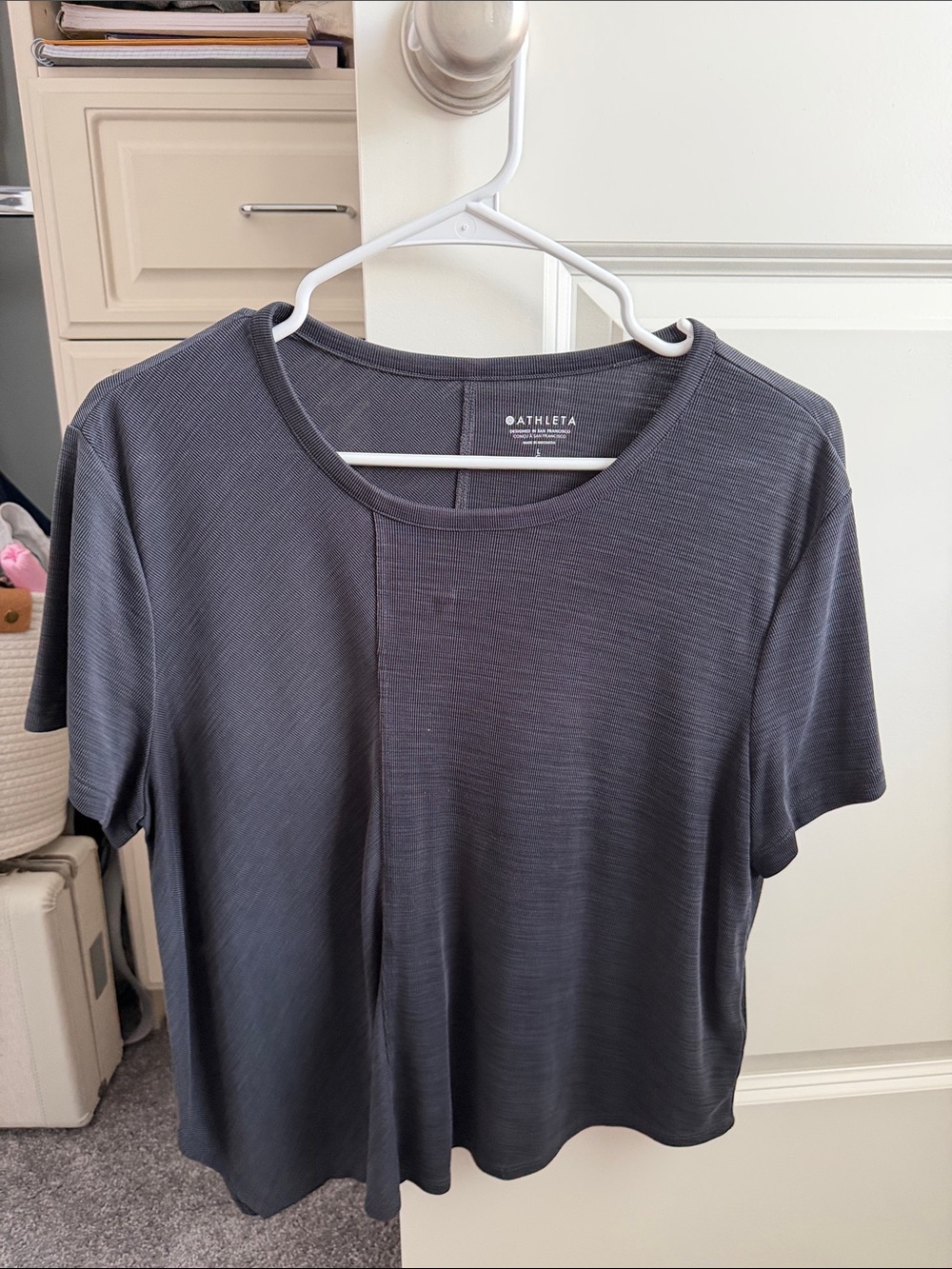 Athleta Women’s Short-Sleeve Crew Tee — Charcoal Gray